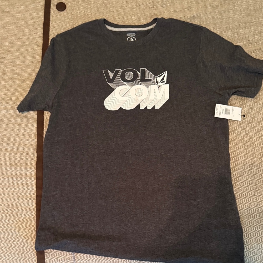 Volcom Men's Charcoal Graphic Tee